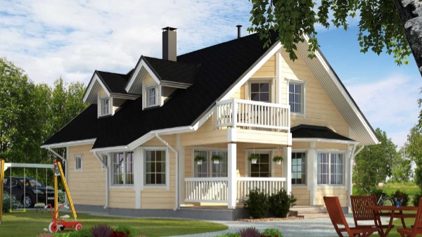 Дом из бруса 10 на 9 м